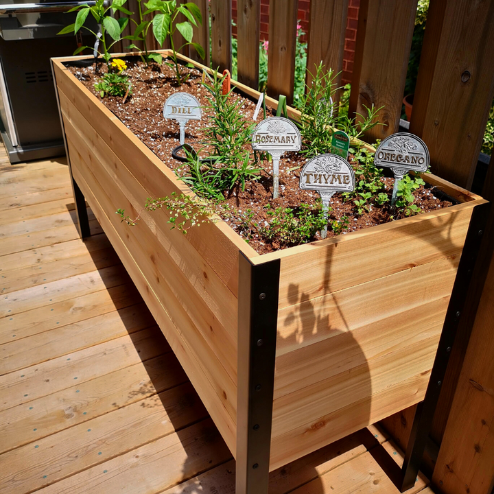 18 x 60 Raised Garden Bed - 30 TALL – rectangular cedar planter box for outdoor and garden use