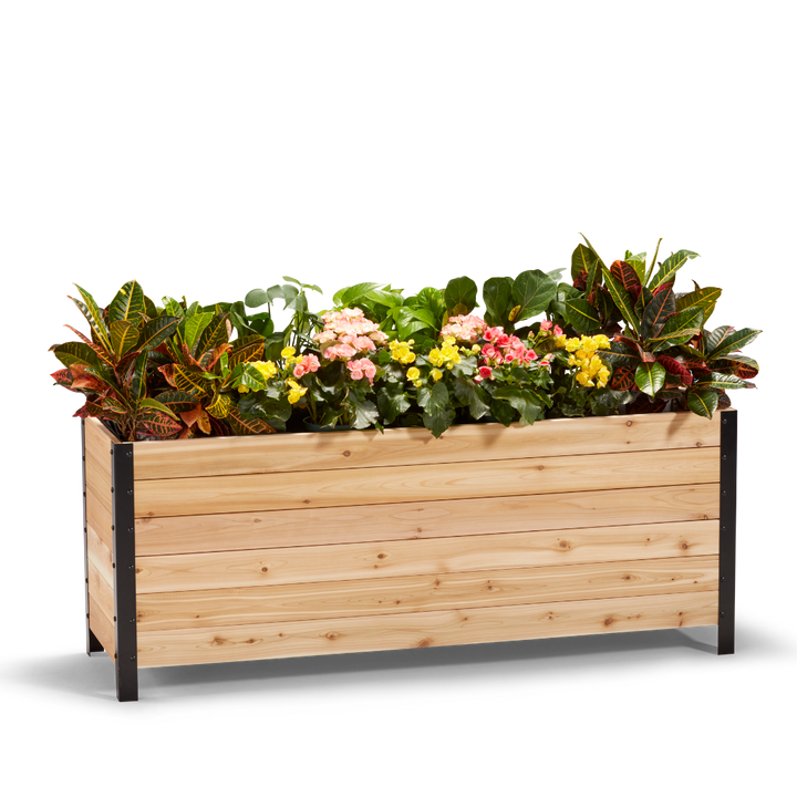 18 x 60 Planter Box - 24 TALL – rectangular cedar planter box for outdoor and garden use